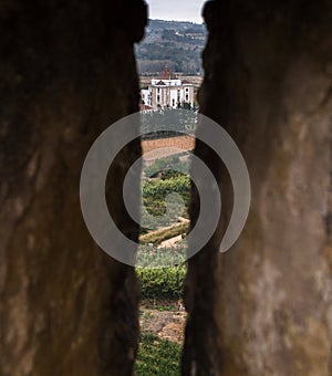 View through the embrasures of the fortress