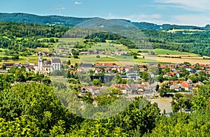 View of Emmersdorf an der Donau from Melk Abbey, Austria