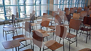 View of empty classroom
