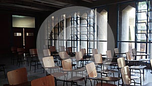 View of empty classroom