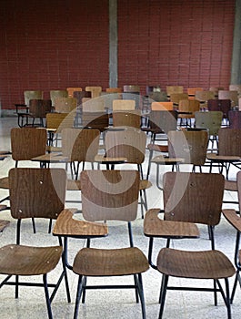 View of empty classroom