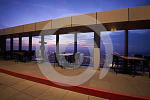 View from the empty observation deck of the Istanbul Saphire skyscraper