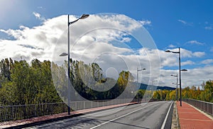 View of empty paved highway.