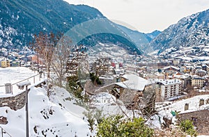 View of Encamp as seem from Sant Roma de les Bons, Andorra