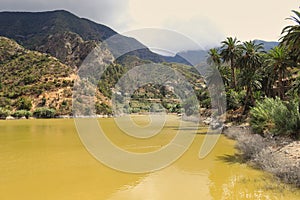 View of the Encantadora reservoir. La Gomera