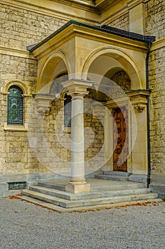 view of the Enge church which was built in neo-Renaissance style in 1894 in Zurich, Switzerland...IMAGE