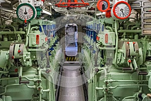 View of the engine room of the ship