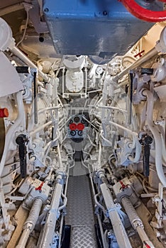View of the engine room of the ship