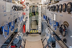 View of the engine room of the ship