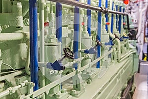 View of the engine room of the ship
