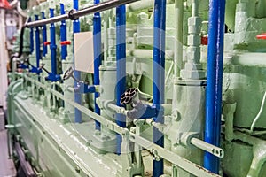 View of the engine room of the ship