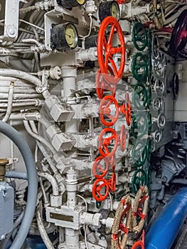 View of the engine room of the ship