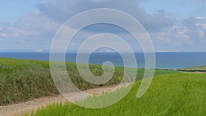 View of the english channel and the Strait of Pas de Calais,