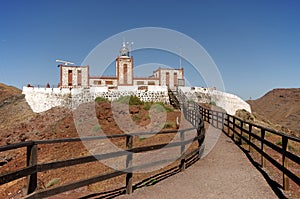 View of Entallada Lighthouse, Fuerteventura, Spain