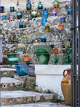 View at the entrance of ceramica store in Grottaglie photo