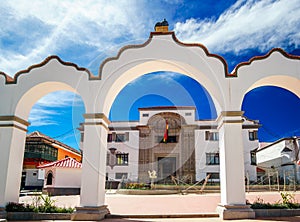 Entrance gate by Plaza 10 de Noviembre in Potosi - Bolivia photo