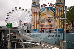 view of entrance to Luna Park located at Milson's Point of North Sydney