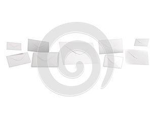 Envelope message displayed on a futuristic email interface - 3d