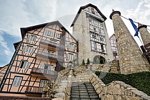 View of environment and architecture around Colmar Tropicale at Bukit Tinggi, Pahang, Malaysia
