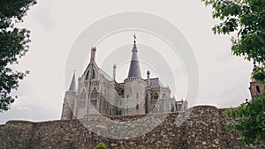 View of the episcopal palace in Astorga from the side of the city rampart