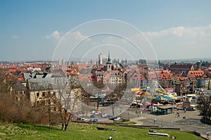 View of Erfurt from Petersberg