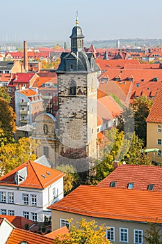View upon Erfurt and the St. Peter und Paul Kirche, Germany photo