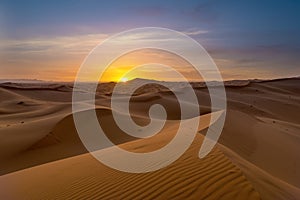 View of Erg Chebbi Dunes - Sahara Desert