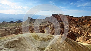 View of the erosional landscape in Zabriskie Point - Death Valley, California