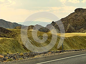 View of the erosional landscape in Zabriskie Point - Death Valley, California