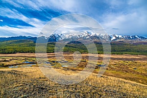 View of Eshtykel plateau, Altai Republic, Siberia, Russia