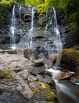 View of the Ess-Na-Crub Waterfall in the Glenariff Nature Reserve