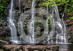 A view of the Ess-Na-Crub Waterfall in the Glenariff Nature Reserve