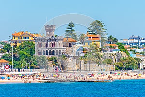 View of Estoril Castle in Portugal