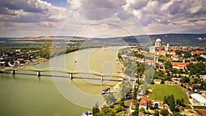 View from Esztergom Basilica is an ecclesiastic basilica in Esztergom, Hungary