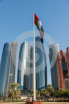 View of Etihad Towers in Abu Dhabi