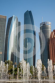View of Etihad Towers in Abu Dhabi