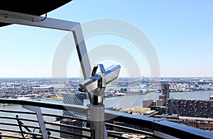 View from Euromast at Rotterdam Port, Holland