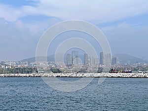 View of the European part of Istanbul across the Bosphorus