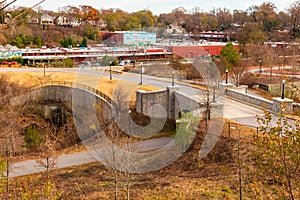 View of Evelyn Street NE in Piedmont Park, Atlanta, USA