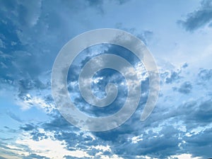 view of the evening sky with clouds when it is about to rain