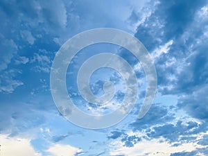 view of the evening sky with clouds when it is about to rain