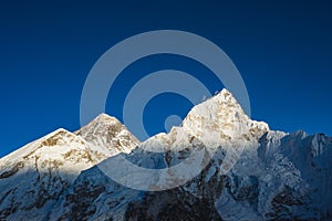 View of the Everest from Kala Patar Mount. Nepal