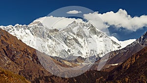 View of Everest on the way to Everest Base Camp - Nepal