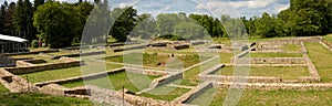 View on the excavation archaeological site of the mont beuvray in morvan