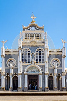 View at he Facade of Basilica Our Lady of the Angels in Cartago - Costa Rica photo