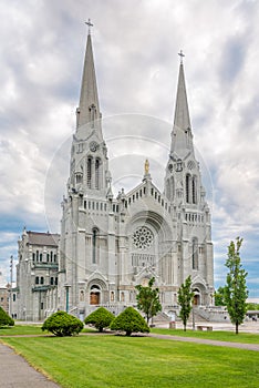 View at the facade of Basilica Sainte Anne de Beaupre in Canada