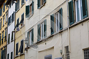 View of the facade of a building in Florence