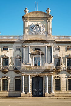 View of the facade building, the seat of Delegation of the Government of Barcelona