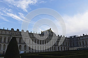 view of the facade of the castle