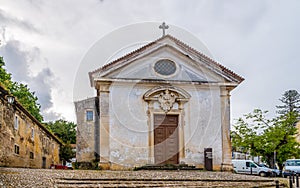 View at the facade church of Holy Spirit in Caldas da Rainha ,Portugal photo